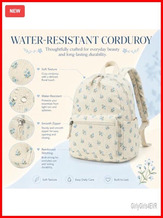 Water-Resistant Polyester Mini Backpack Purse Travel School Cute Small main image 5
